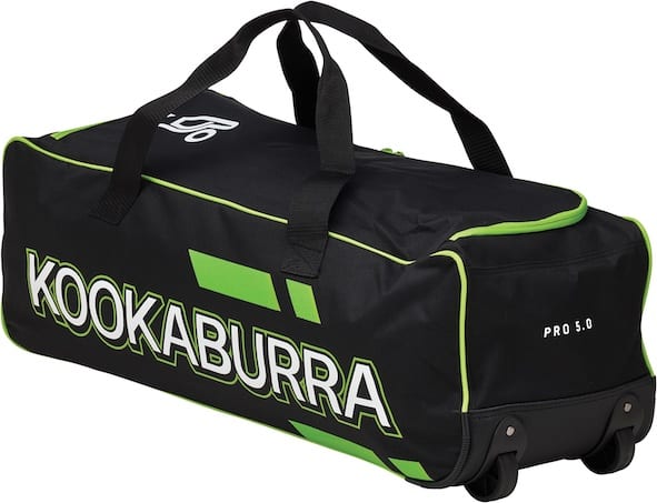 Pro 5 0 Wheelie Kookaburra Bag Lime Meulemans Cricket Centre