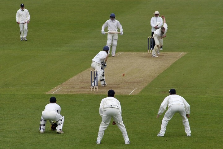 playing cricket game